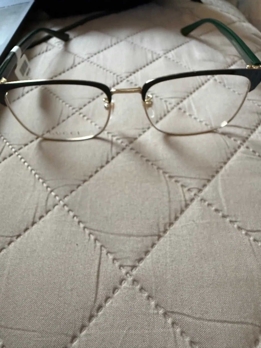 Gucci GG09340A 004BLKGREEN Unisex Browline Glasses - New w/ Tags 56□18-145